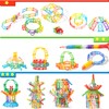 RAINBOW TOYFROG Snap-N-Twist Building Blocks - 270 Piece Set of
