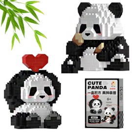 Hpbaggy 2-in-1 Panda Building Blocks Set, Animal Building Block Set, Gifts