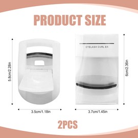 2PCS Eyelash Curler Portable Mini Lash Curler for Travel and Makeup Long Lasting Lifted Lashe