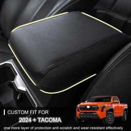 JDMCAR Center Console Cover Compatible with 2024 2025 Toyota Tacoma Accessories,Customized Middle Console Lid Cover Pad Protector