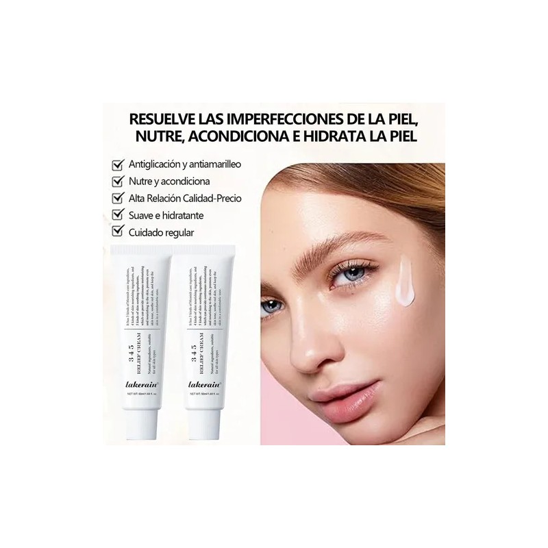 Ci 345 Relief Cream, Crema Hidratante Facial Coreana, 1