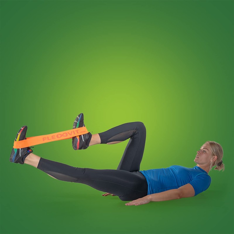 FLEXVIT Mini Fitness Band Core (Orange) - Fitness Bands for