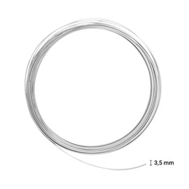 Vaessen Creative 24234-004 Aluminium flat wire 3,5x1mm 5m silver,