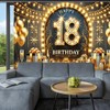 Cmialusie Happy Birthday Banner 70.8x43.3 Inch Glittering Gold Balloons Fireworks