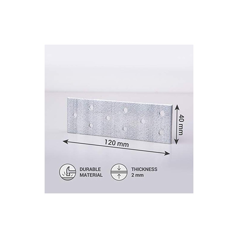 (Pack of 10) Flat Repair Connector for Steel Joining Plate