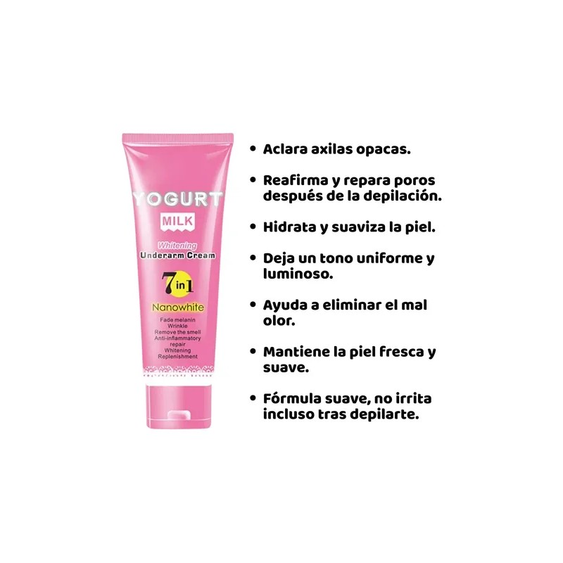Crema Leche Yogurt Aclaradora Manchas Zona Íntima Y Codos