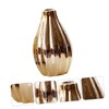 iplusmile 1Pc Unique Gold Ceramic Vase Simple Desktop Decoration for