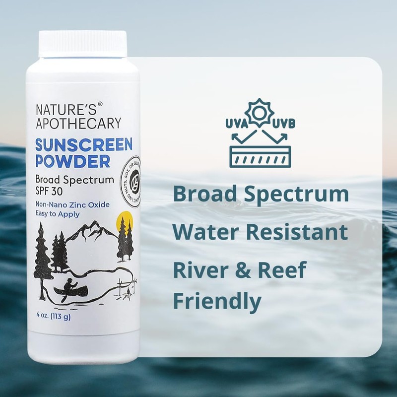 All-Natural, Benzene Free, Non Nano Zinc Oxide Sunscreen Powder SPF