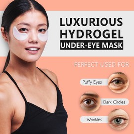 PURE SOL. Hydrogel Gold Eye Mask - Hyaluronic Acid, Retinol - Anti-Aging, Moisturizing and Hydrating (12 pairs)
