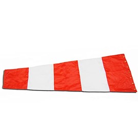 Airport Windsock Corporation 18" X 96" Orange and White Replacement Windsock 100% USA Made