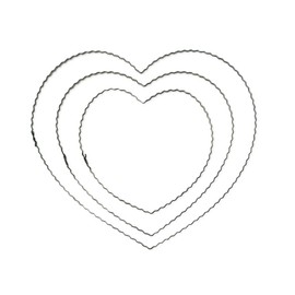 Rayher 2508400 Metal Heart 20 cm Wavy Flat Wire