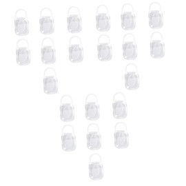 SAFIGLE 21pcs Portable Pacifier Holder Girl Container for Accessories for Storing Pacifiers and Clips and Convenient White Design