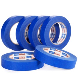 ADHES Upgrade Blue Painters Tape, Masking Tape for Painting 6 Rolls x 0.94 Inch x 60 Yards, Blue Paint Tape No Residue Outdoor Anti UV Multi Surface Use, Total 360 Yards