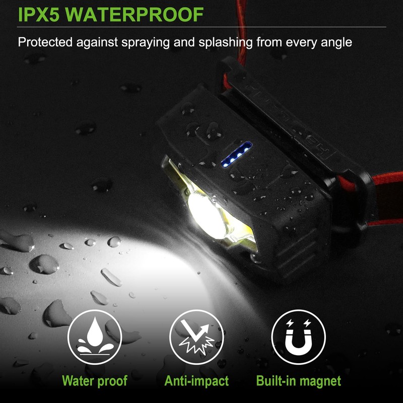 GREEN DEVIL Rechargeable Headlamp Light Replacement Accessory Safety Helmet Hard