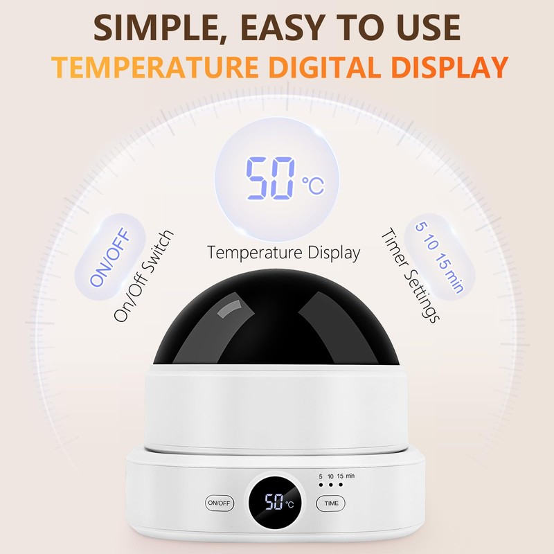 Electric Nail Soaking Bowl, Adjustable Temperature Heated Nail Soak off