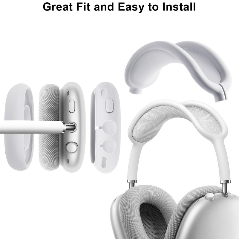 Ainiv Silicone Case for AirPods Max, Ear Pad & Headband