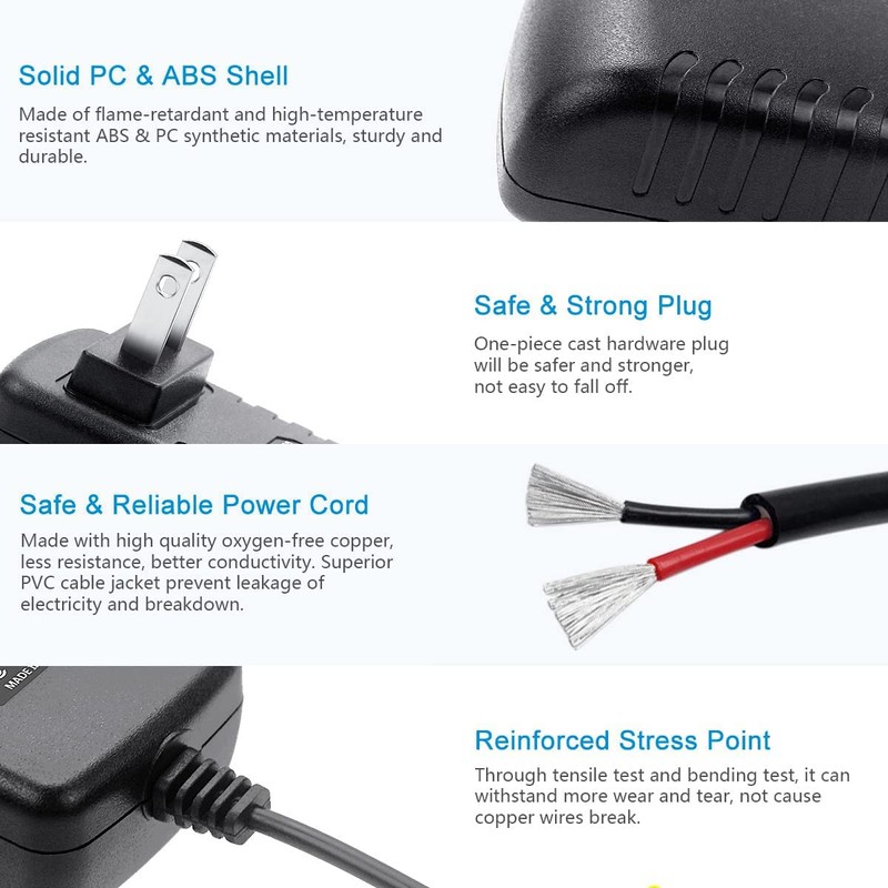 BestCH AC/DC Adapter Compatible with OtLite 30 LED Handheld Mobile