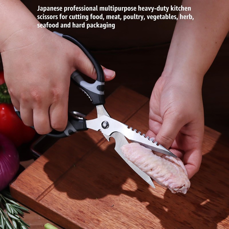 Kitchen Scissors UK, 9-Inch Heavy Duty Multipurpose Food Cutting Shears,