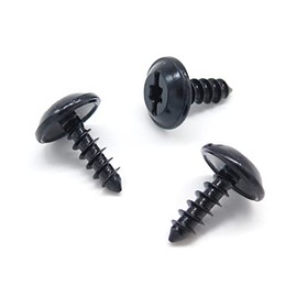 VVO Fasteners Metal Front Grille or Slam Panel Screw, Black (Pack of 10)