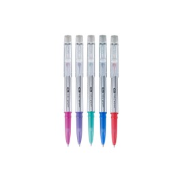 uni-ball UF-220 Signo TSI Erasable Rollerball Pens, Red, Sky Blue, Green, Pink, Violet Erasable Ink, Medium Nib, Pack of 5