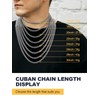 U7 22 Inch Diamond Cut Cuban Link Chain for Men
