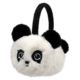 Zeltauto Kids Earmuffs Knit Ear Warmer Winter Warm Plush Ear Muffs for Girls and Boys (Black&White)