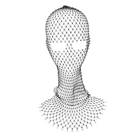 Healvian Rhinestone Mesh Head Cover Scarf for Women Stylish Hair Decor Lightweight Breathable Elastic Turban for Parties Everyday Fashion