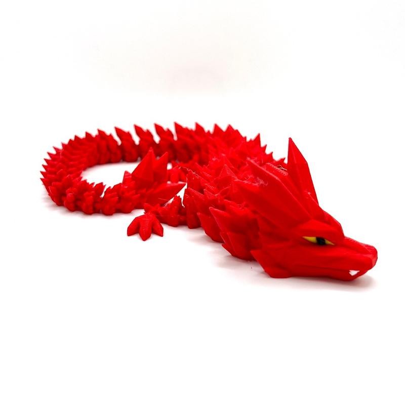 Articulating Crystal Dragon Figurine - Color: Rainbow, Size: Giant 30