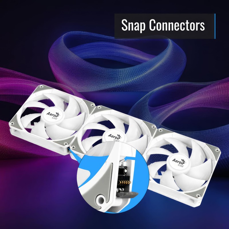 AeroCool Link 3-Pack Fan for PC Case, Triple Pack 120mm