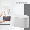 SUBEKYU Mini Trash Can with Lid,Small Desk Trash Can,Countertop Mini