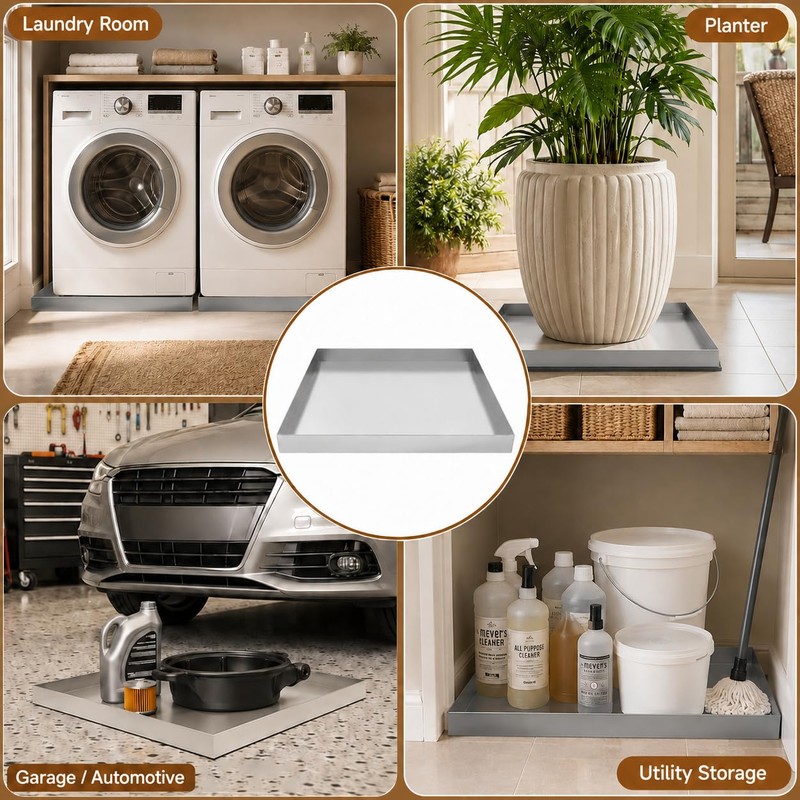 XHAWLJB 27" x 25" ×2.5" Washing Machine Tray with Anti-slip