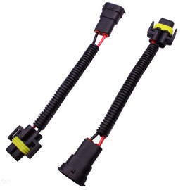 HUIQIAODS Female Connector Plug Wire Harness Socket Adapter for Car Headlight Fog Light 2 Pack (H8 H9 H11 Wire Harness Socket)