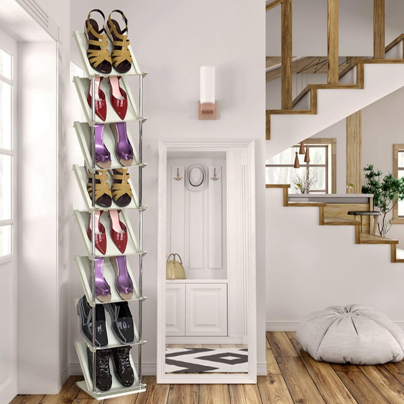 KOCASO Vertical Shoe Rack, 8 Tier Vertical Narrow Tall Shoe