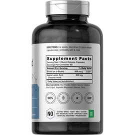 Horbäach Ácido alfa lipoico 600 mg | 240 cápsulas | con biotina optimizadora | Suplemento sin OMG ni gluten