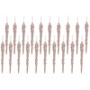 Christmas Concepts® 12cm Glitter Icicle Decorations Christmas Tree Trims (ROSEGOLD,