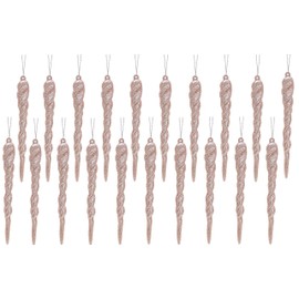 Christmas Concepts® 12cm Glitter Icicle Decorations Christmas Tree Trims (ROSEGOLD, 20)
