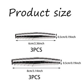 JCKD 6-Piece Replacement Springs, Garden Shears Replacement Springs, Metal Coil Spring Parts, Used for Pruning Springs, Pruning Machine Accessories, Garden Tool Spare Parts (6 cm/8 cm)