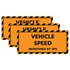 Vehicle Speed Monitored by GPS Bumper Sticker 3 Pack by