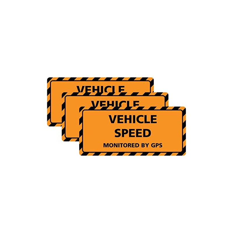 Vehicle Speed Monitored by GPS Bumper Sticker 3 Pack by