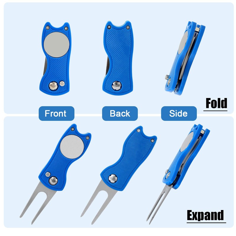 Golf Divot Repair Tool, Stainless Steel Divot Repair Tool Foldable