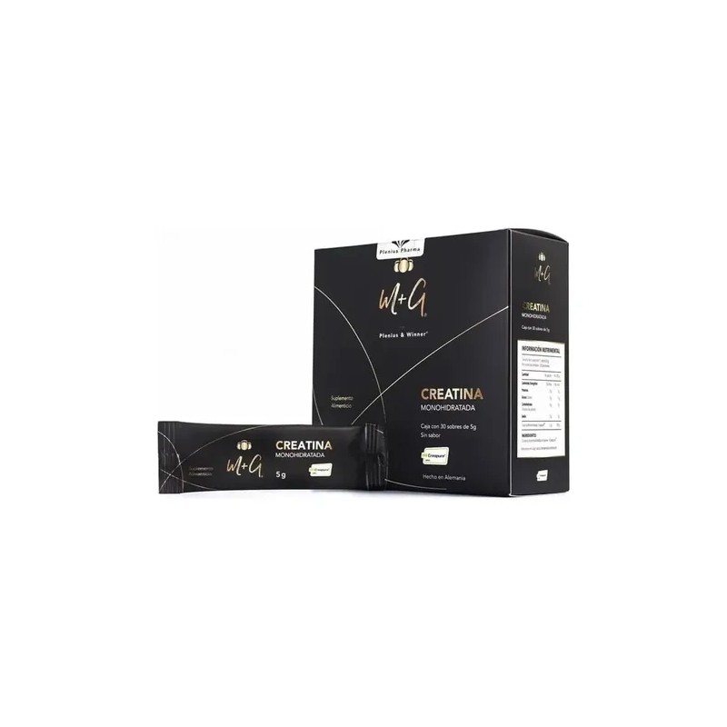 Creatina Monohidratada Creapure M+g Plenius 30 Sobres De 5g Sin
