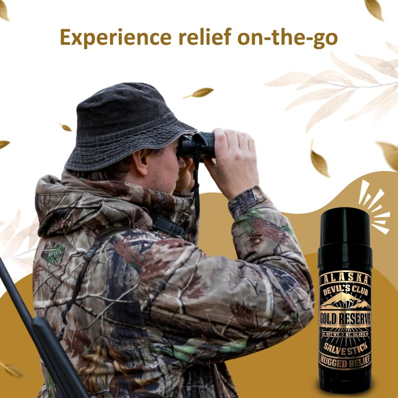 Snowy Summit Alaska Devil's Club Gold Reserve Salve Stick -