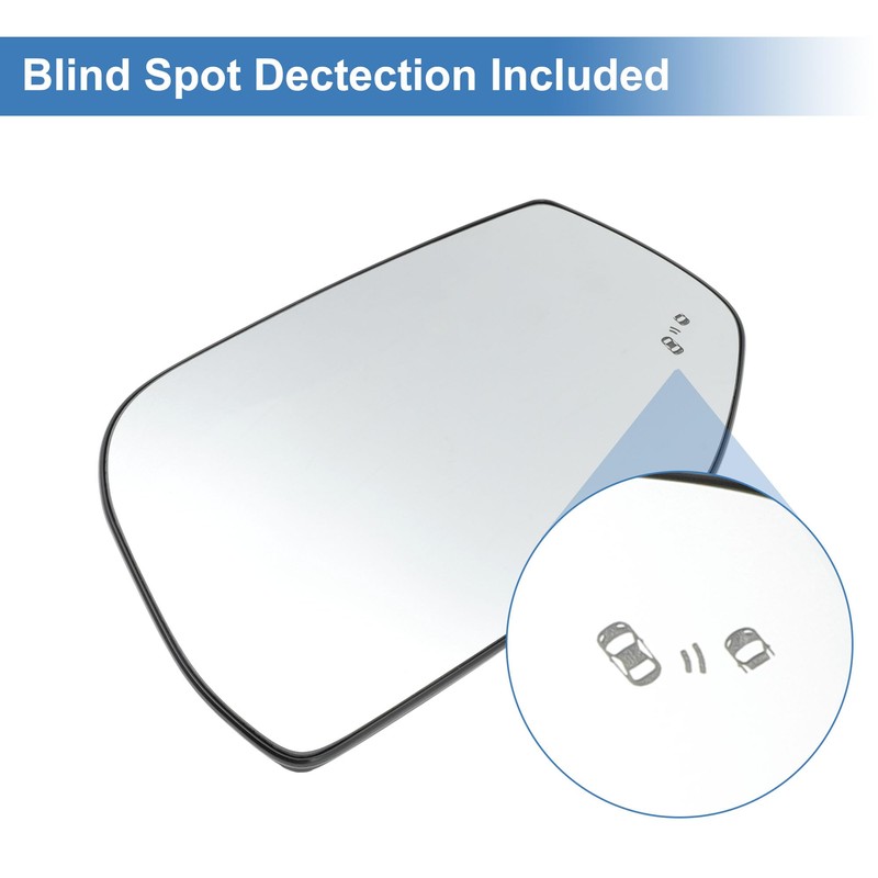 Motoforti Left Driver Side Heated Mirror Glass Replacement for Ford