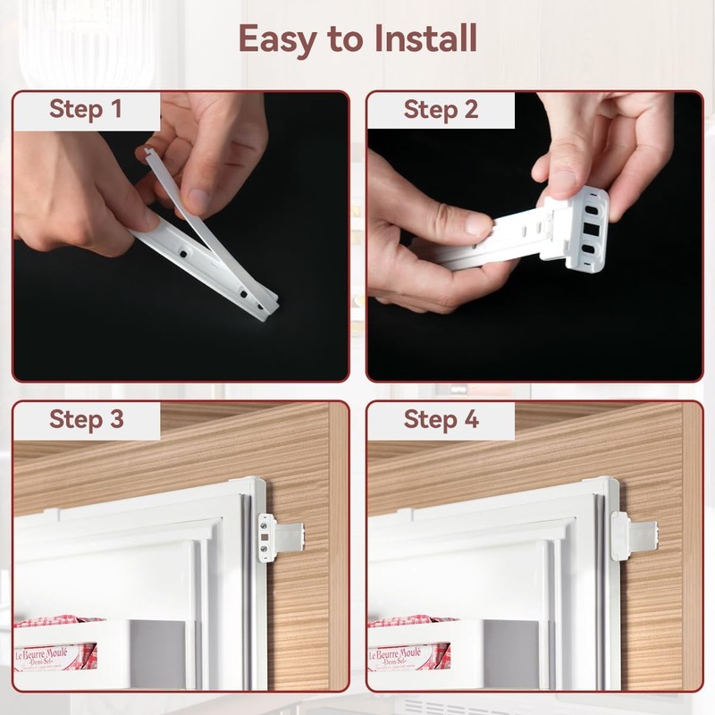 4-PACK Integrated Fridge Door Brackets,SHUOMAO Integrated Freezer Fridge Door Mounting