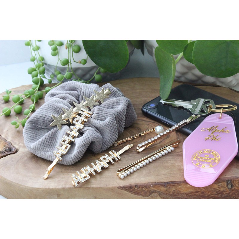 Alpha Phi - Sorority Hair Clips - 6/pack