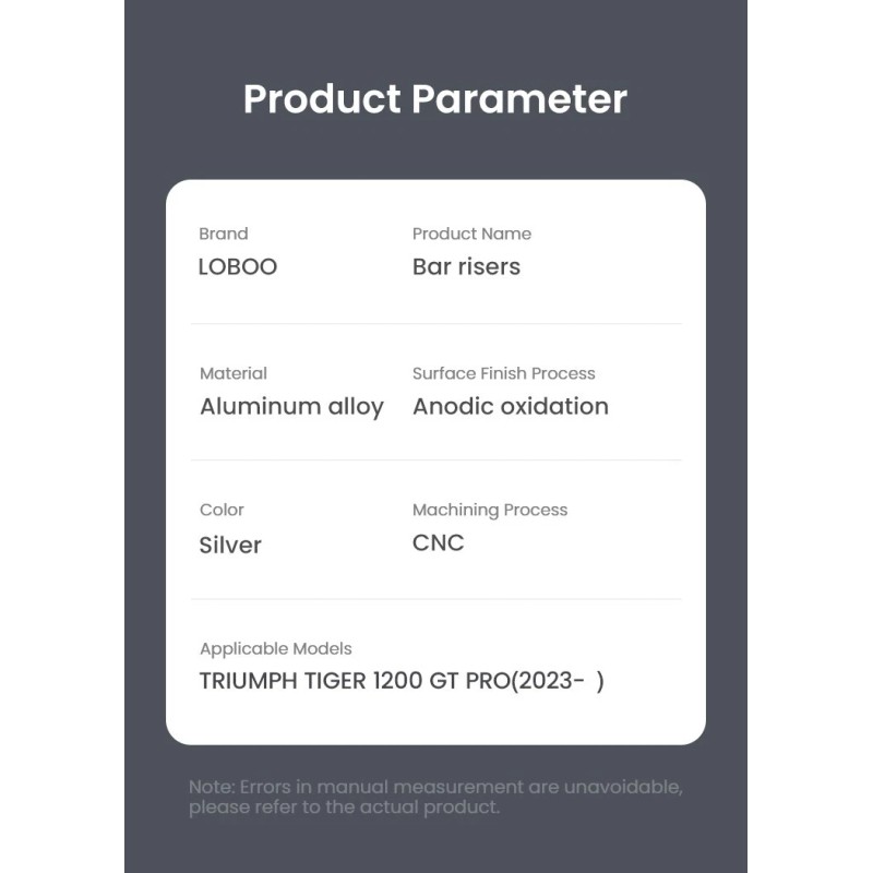 LOBOO For Tiger 1200 Bar RisersMotorcy