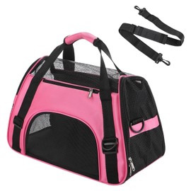 Portable Cat Dog Carrier Handbag Wear-resistant Kitten Puppy Carrier Carrier Carrier Breathable and Foldable Adjustable Travel Bag Animals with Shoulder Strap Voitrure Train