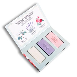 Panier des Sens - Bar Soap Gift Set for Women - Cotton, Rose, Lavender Soap Bars - Christmas Gifts & Birthday Gifts for Her - Hand & Body Soap Bars with Shea Butter - 97% Natural Ingredients - 3x3.5oz