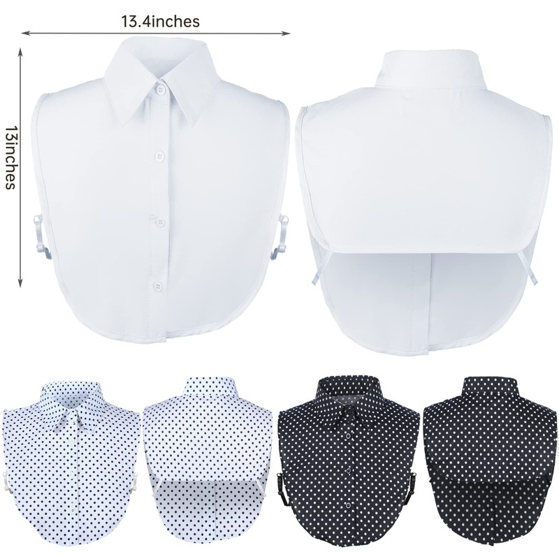 Syhood Women's Fake Collar Detachable Collars Half Shirt Dickey Tops