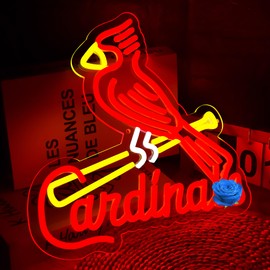 Baseball Neon Sign for Wall Decor Baseball Team Led Neon Sign for Man Cave Bedroom Sport Club Garage Party Bedroom Dorm Birthday Gift for Fans Size 13 * 13.4 In(ZYLD134)